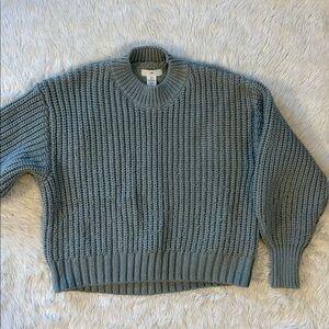 H&M Greenish-Grayish Chunky Knit Sweater